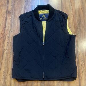 Loro Piana Cashmere Cotton Lined Windwish Storm Quilted Vest in Black XL